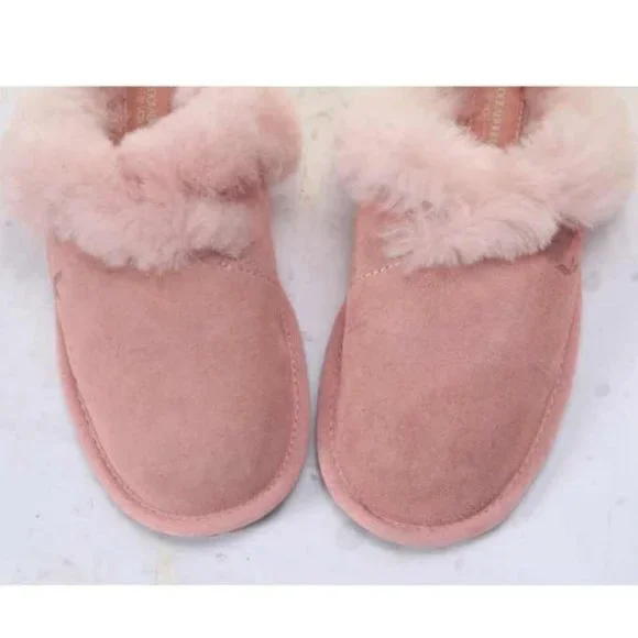 NWOB KOOLABURRA BY UGG MILO slippers slip on slide suede womens shoes pink 6 - Picture 2 of 14